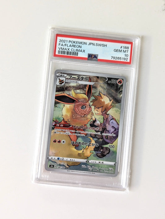 Pokemon Flareon S8B Vmax Climax 188/184 Chr - Psa 10 [Jpn 🇯🇵] Trading Card